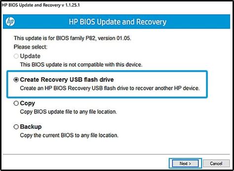 HP BIOS update and recovery utility not opening.